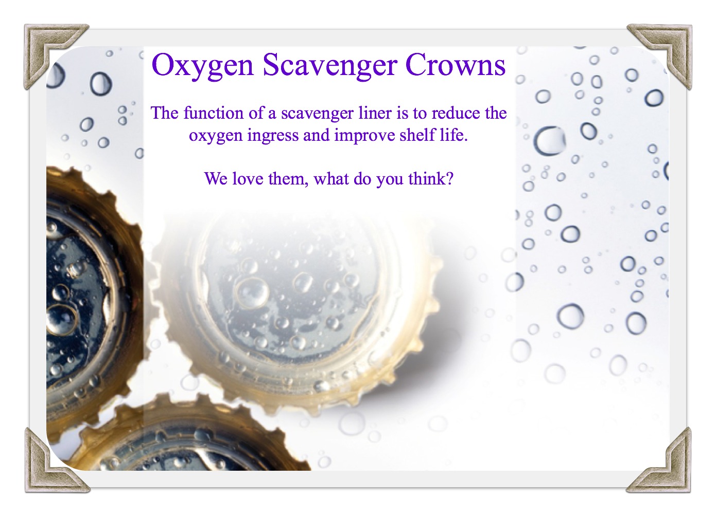 Oxygen Scavenger Liners Closures Online